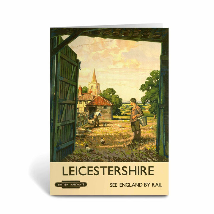 Leicestershire Farm - See England by rail Greeting Card