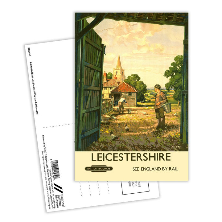 Leicestershire Farm - See England by rail Postcard Pack of 8