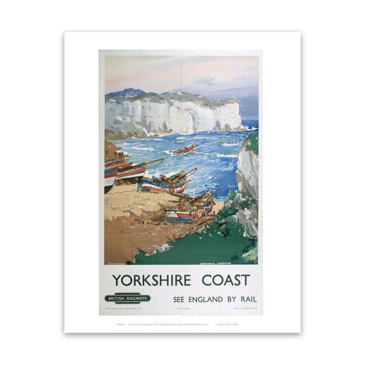 Yorkshire Coast - See England by Rail Art Print