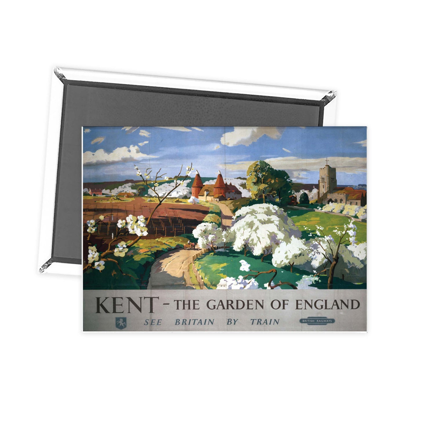 Kent The Garden Of england - Travel by Train Fridge Magnet