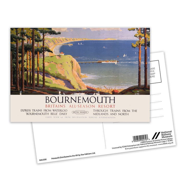 Bournemouth - Britains All-season Resort Postcard Pack of 8
