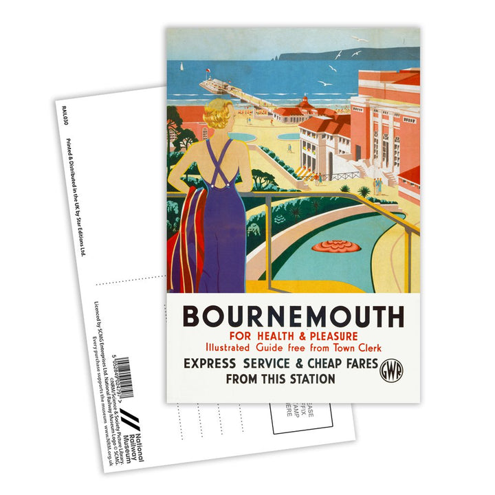 Bournemouth for health and pleasure - GWR Postcard Pack of 8