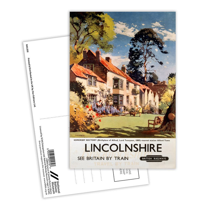 Lincolnshire, Somersby Rectory Postcard Pack of 8