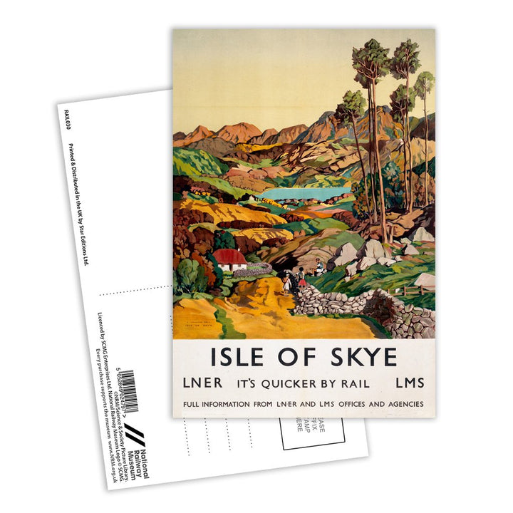 Isle Of Skye - Rolling hillside Postcard Pack of 8