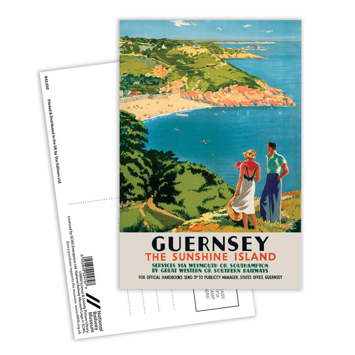 Guernsey Sunshine Island - Via Weymouth or Southampton Postcard Pack of 8
