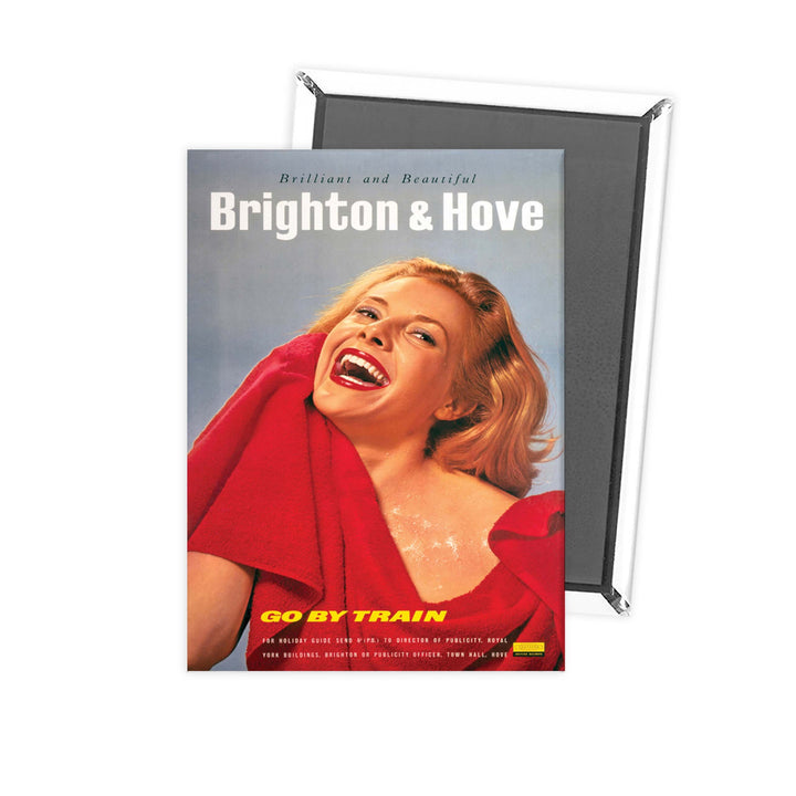 Brighton and Hove Woman in red - Brilliant and Beautiful Fridge Magnet