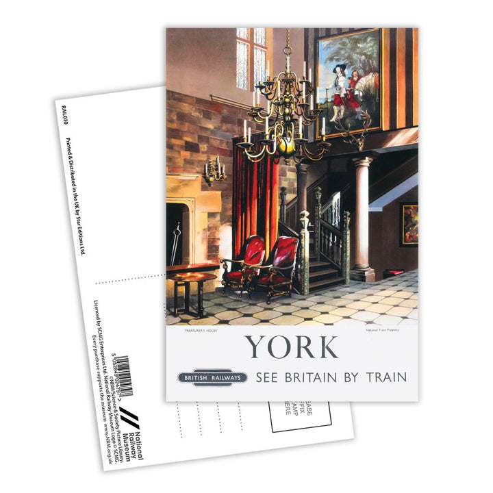 York - Treasurers house Postcard Pack of 8