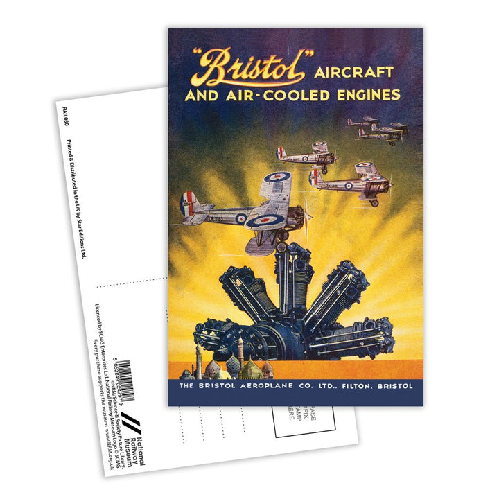 Bristol aircraft and air cooled engines Postcard Pack of 8