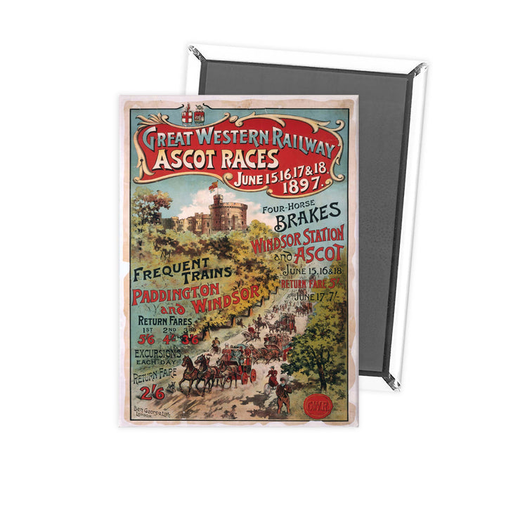 Ascot Races - 15, 16, 17 and 18 june 1897 Fridge Magnet