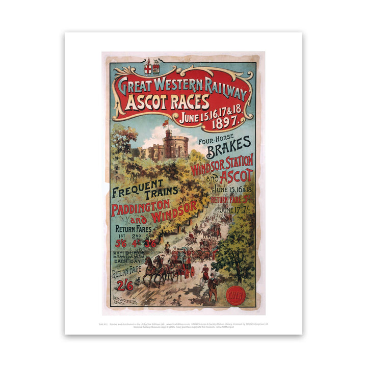 Ascot Races - 15, 16, 17 and 18 June 1897 Art Print