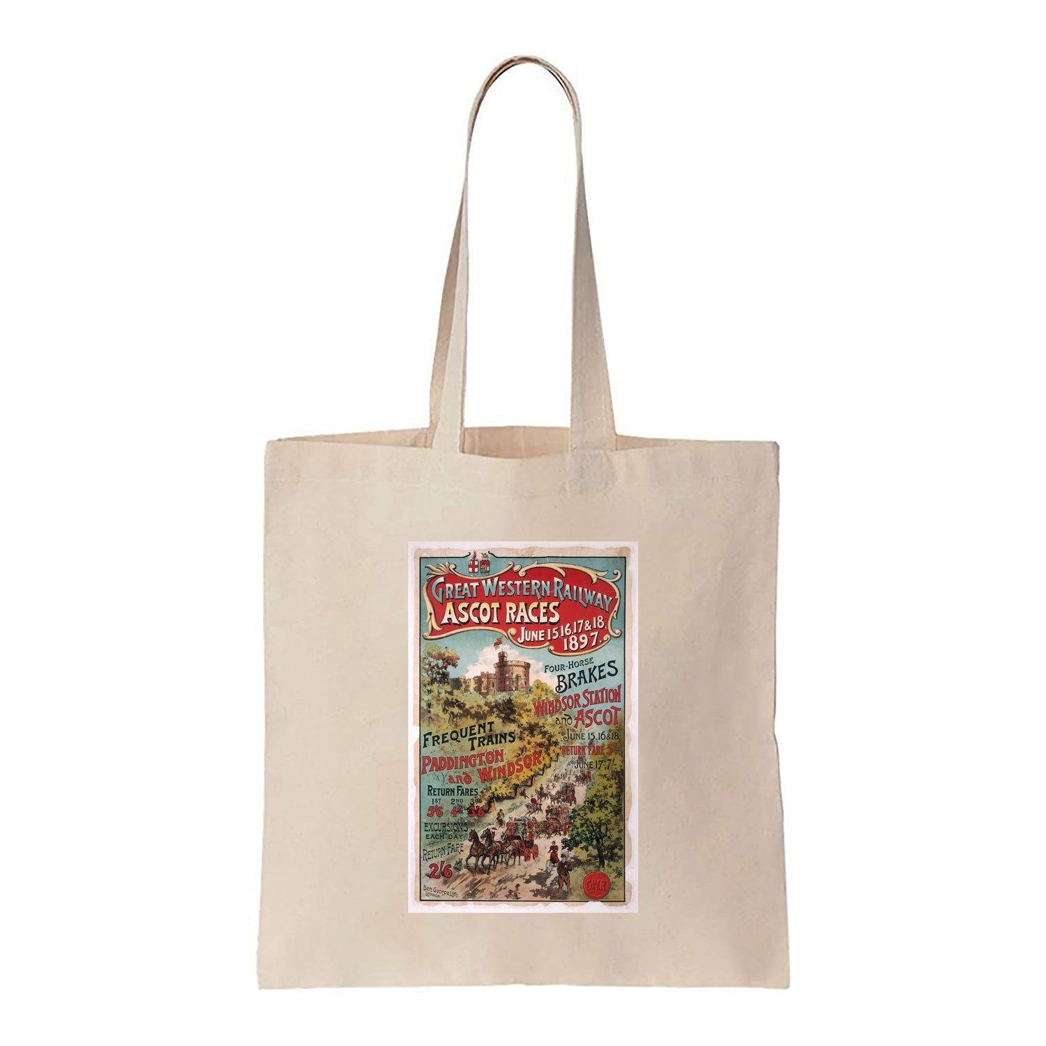 Ascot Races - 15, 16, 17 and 18 June 1897 - Canvas Tote Bag