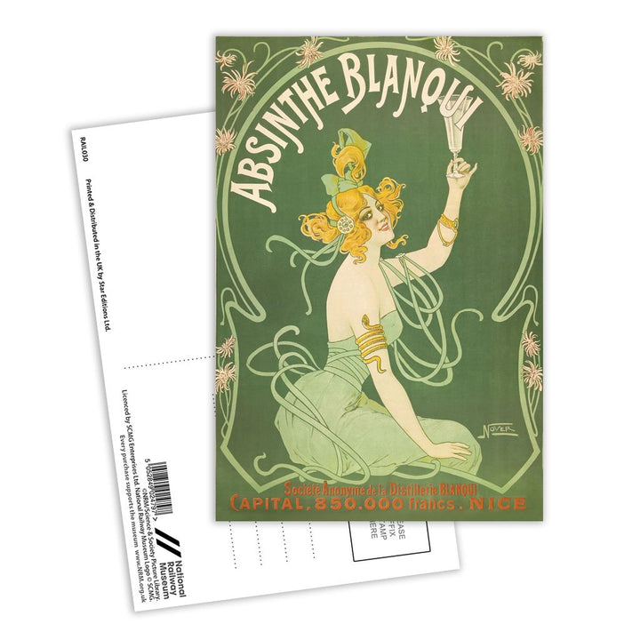 Absinthe Blanoui Postcard Pack of 8