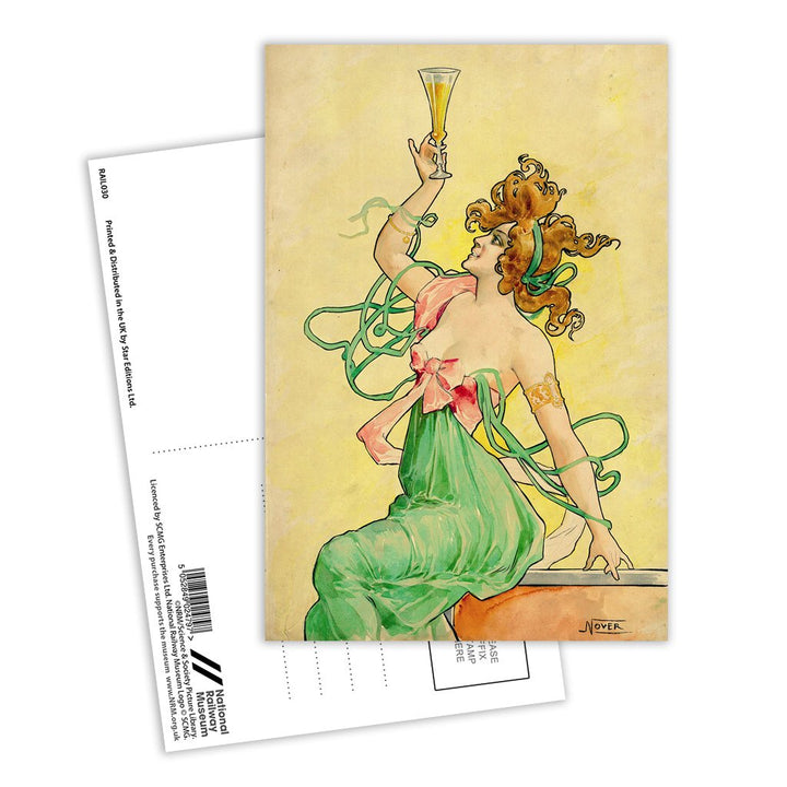 Green Absinthe Postcard Pack of 8