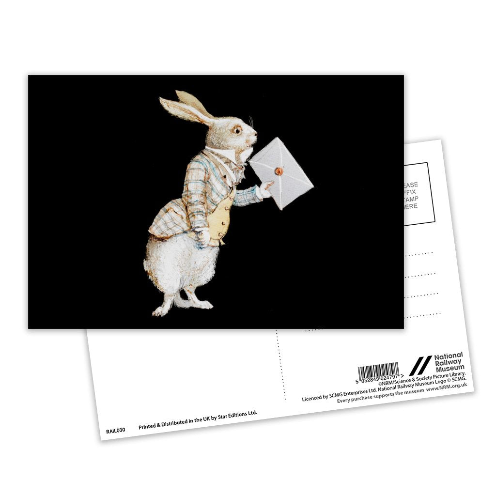 White Rabbit Postcard Alice in Wonderland - White Rabbit Postcard Pack of 8 – Love Your Location