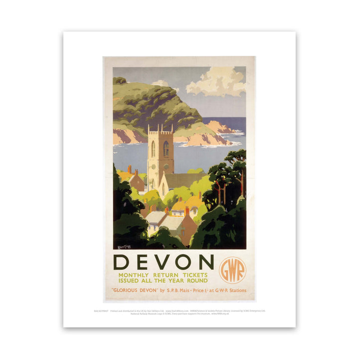 Devon - Glorious Devon GWR Art Print