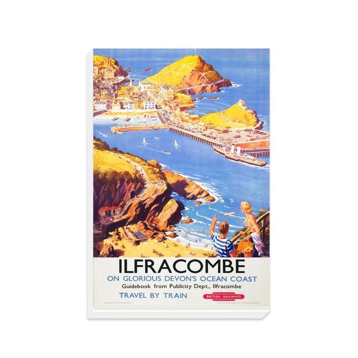 Ilfracombe - Clifftop View of the beach - Canvas