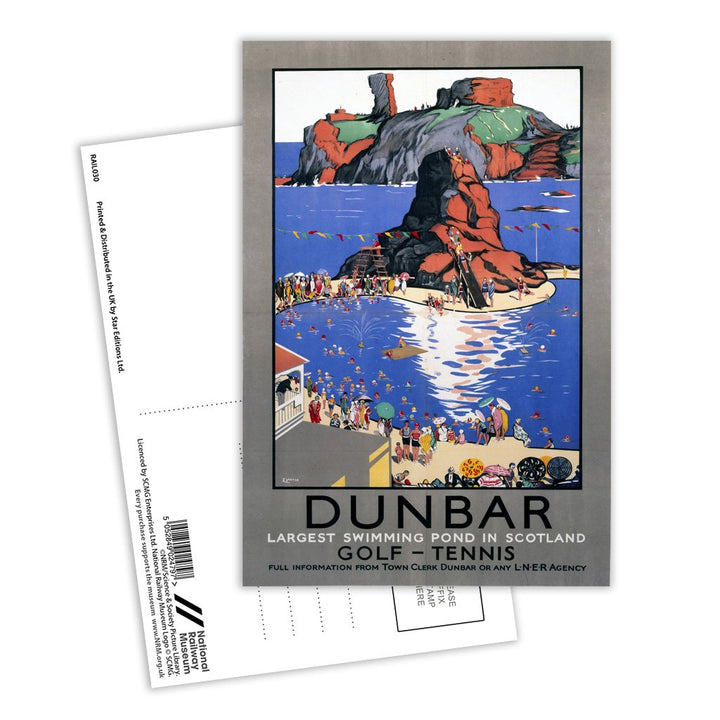 Dunbar, LNER poster, 1923-1947 Postcard Pack of 8