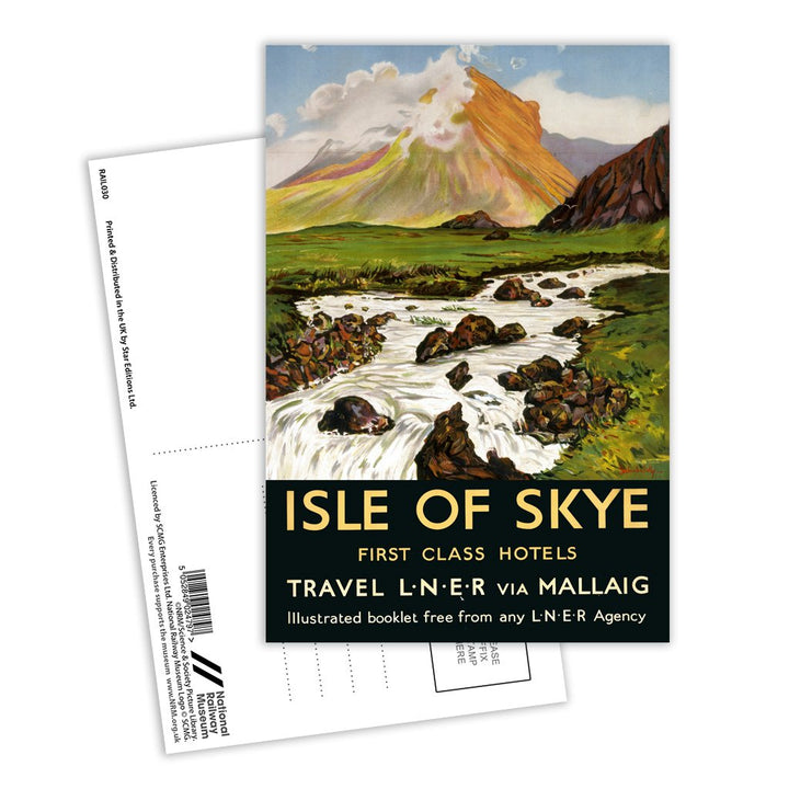 Isle of Skye - First Class Hotels by LNER and Mallaig Postcard Pack of 8