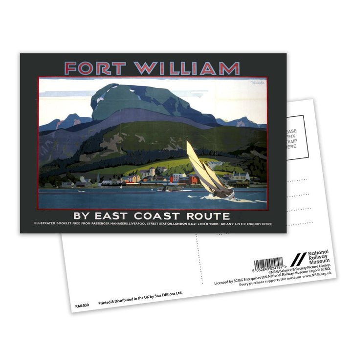Fort William, by East Coast Route Postcard Pack of 8