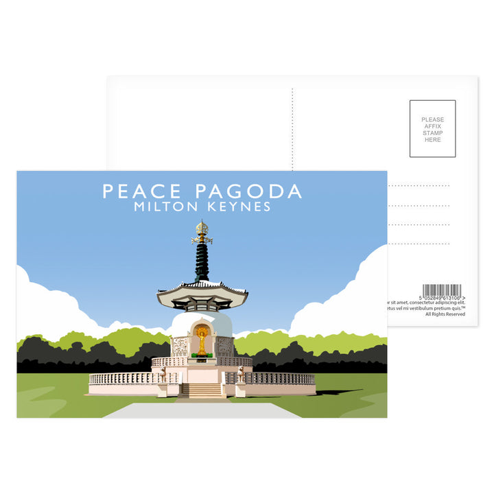 Peace Pagoda, Milton Keynes Postcard Pack