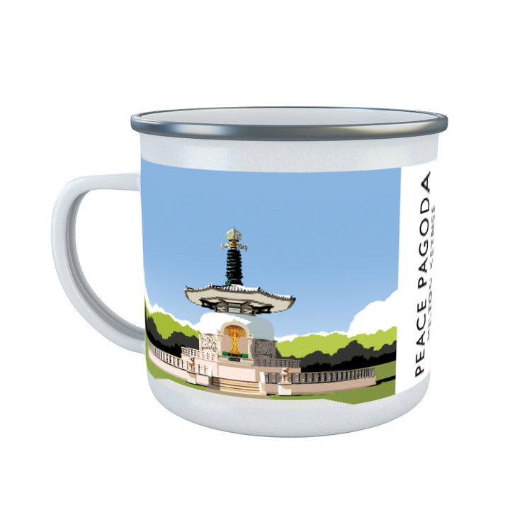 Peace Pagoda, Milton Keynes Enamel Mug