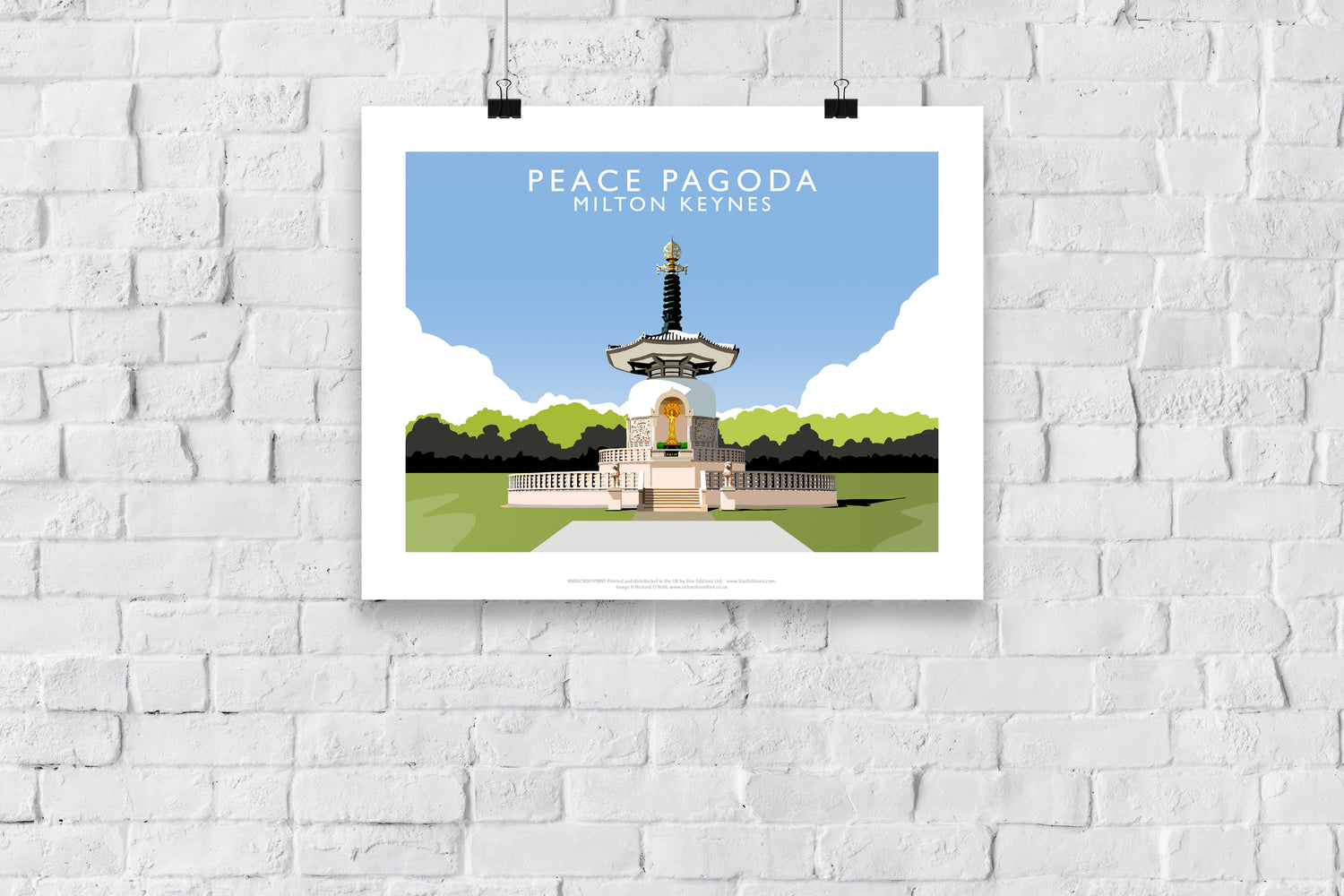 Peace Pagoda, Milton Keynes - Art Print