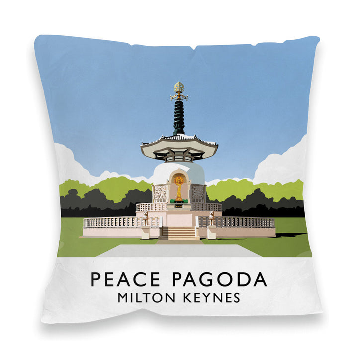 Peace Pagoda, Milton Keynes Fibre Filled Cushion