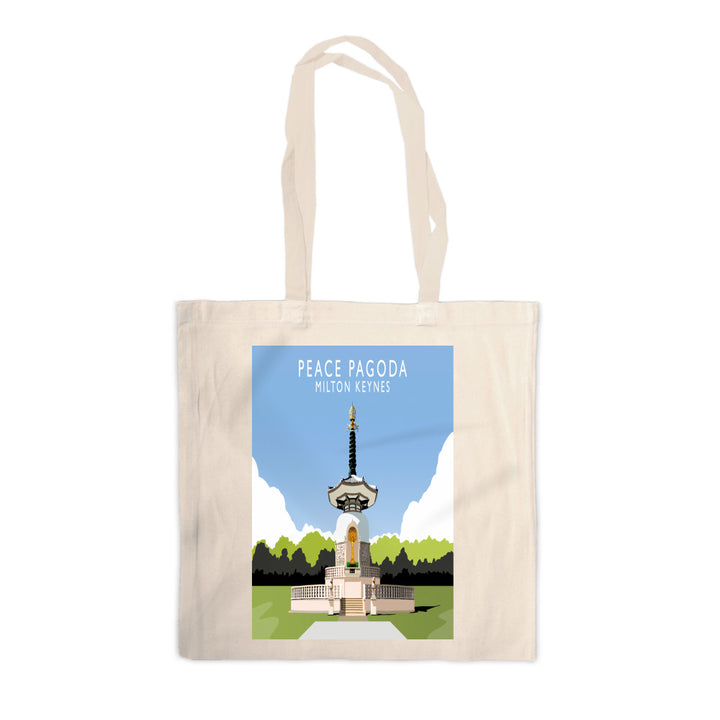 Peace Pagoda, Milton Keynes Canvas Tote Bag