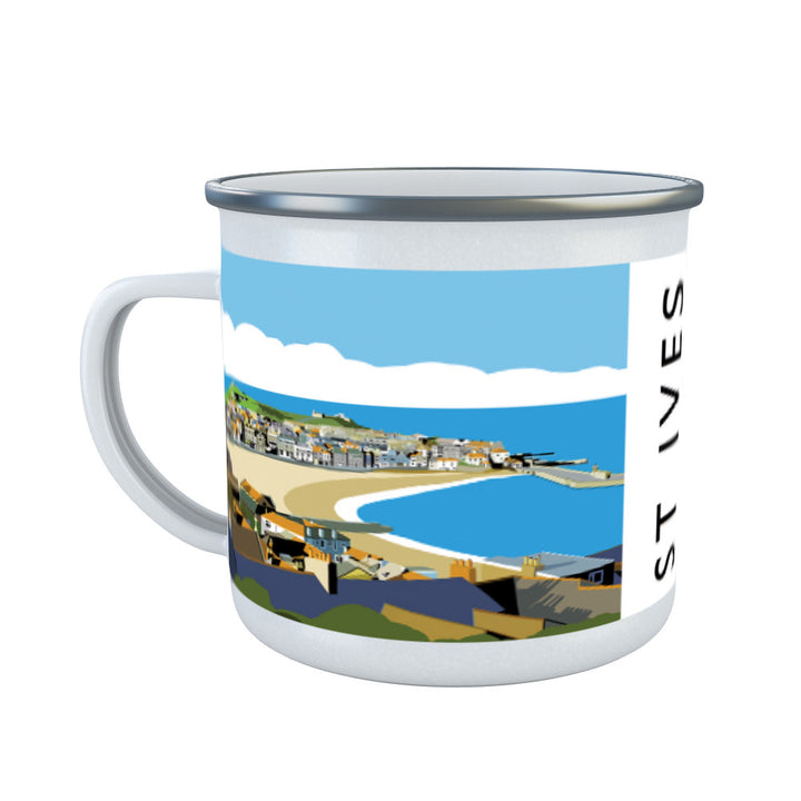 St Ives, Cornwall Enamel Mug