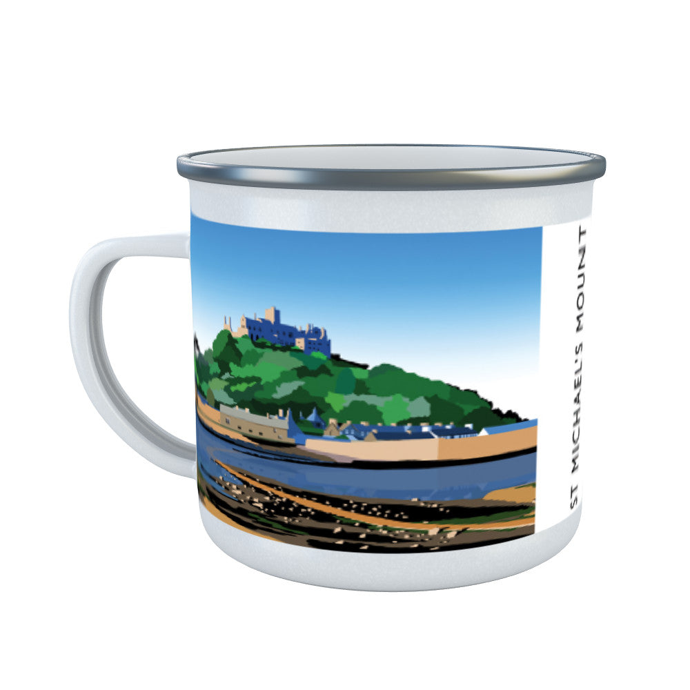 St Michaels Mount, Cornwall Enamel Mug