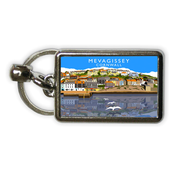 Mevagissey, Cornwall Metal Keyring