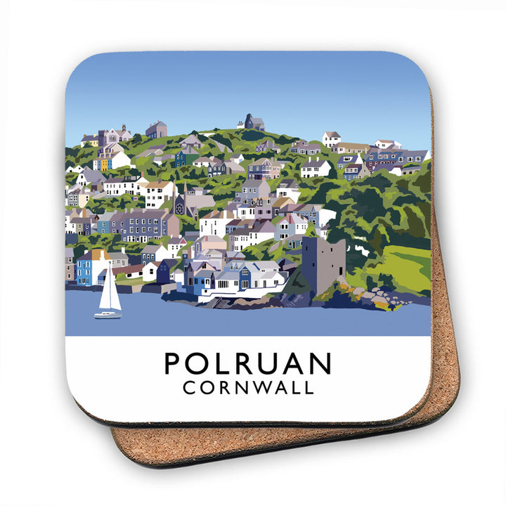 Polruan, Cornwall MDF Coaster