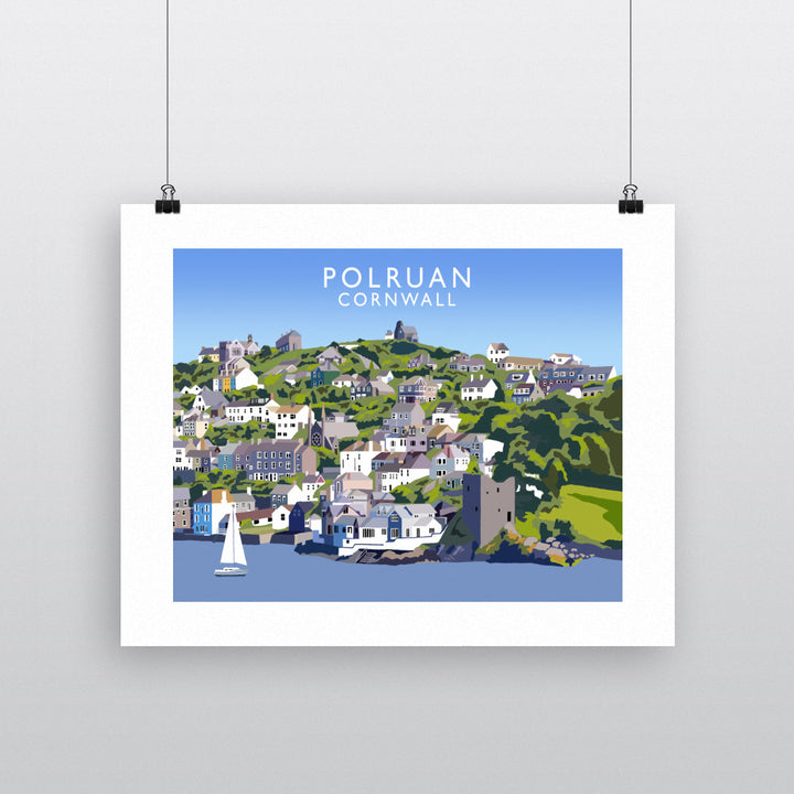 Polruan, Cornwall 90x120cm Fine Art Print