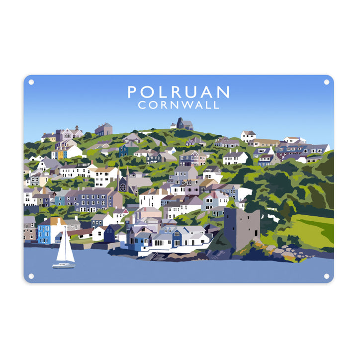 Polruan, Cornwall Metal Sign