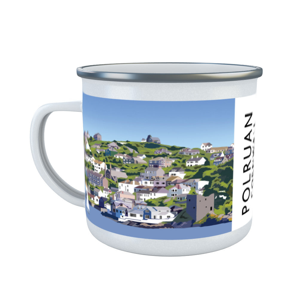 Polruan, Cornwall Enamel Mug