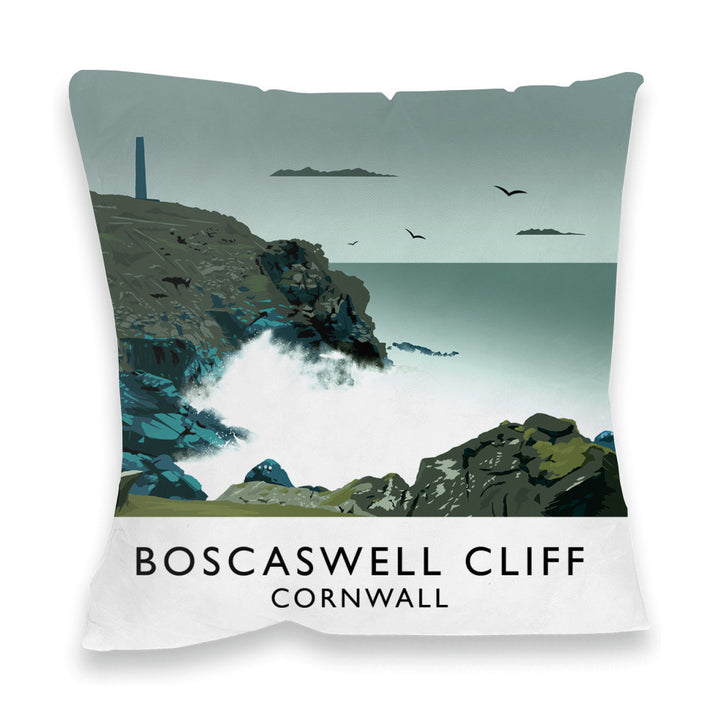 Boascaswell Cliff, Cornwall Fibre Filled Cushion