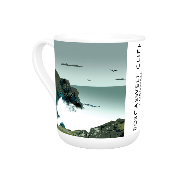 Boascaswell Cliff, Cornwall Bone China Mug