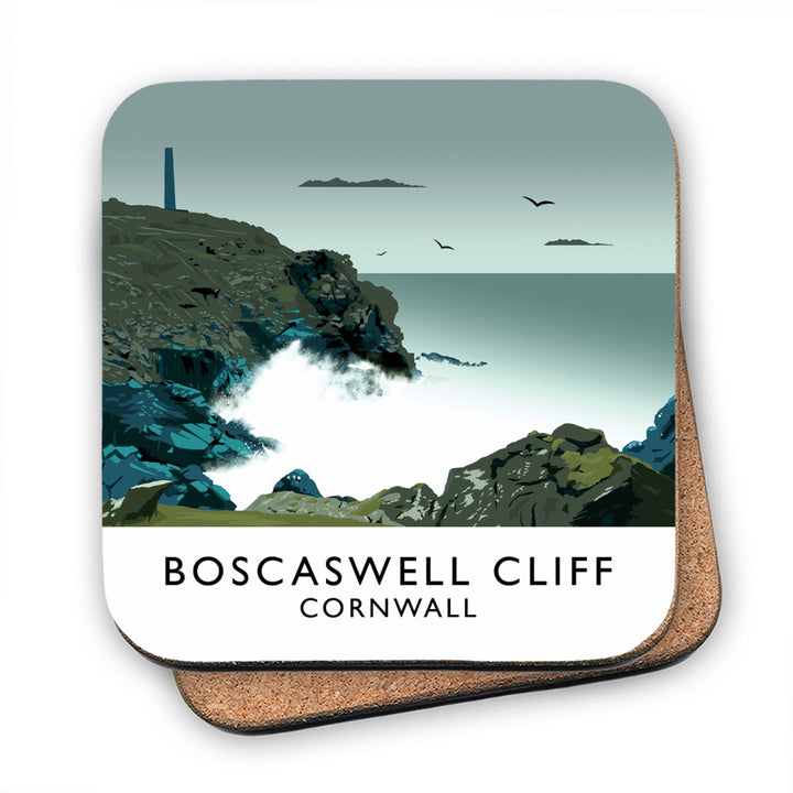 Boascaswell Cliff, Cornwall MDF Coaster
