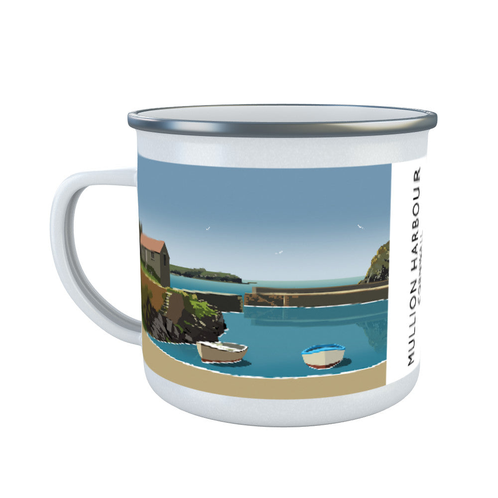 Mullion Harbour, Cornwall Enamel Mug