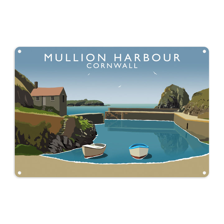 Mullion Harbour, Cornwall Metal Sign