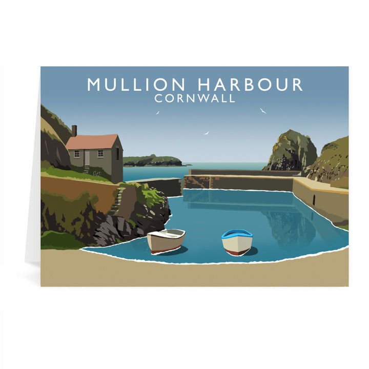 Mullion Harbour, Cornwall Greeting Card 7x5