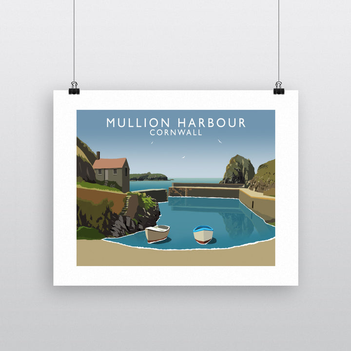 Mullion Harbour, Cornwall 90x120cm Fine Art Print
