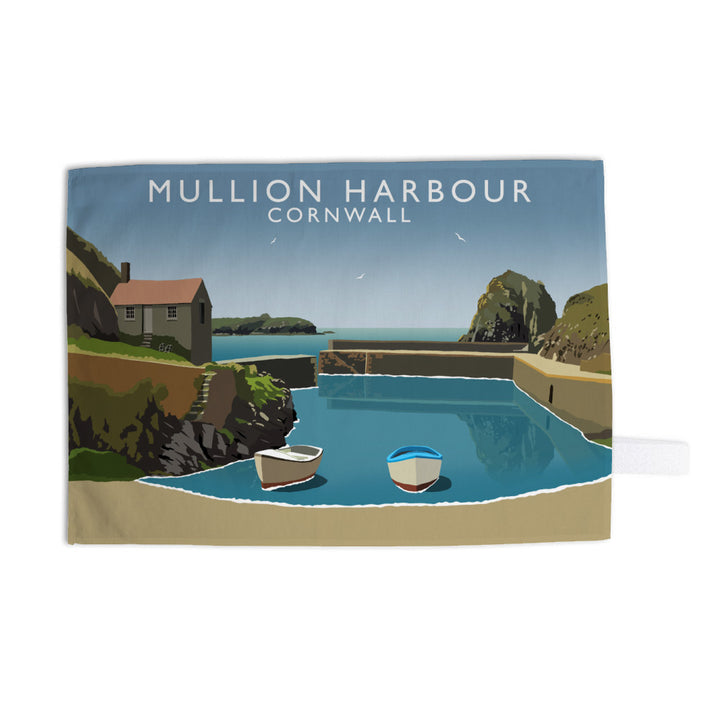 Mullion Harbour, Cornwall Tea Towel