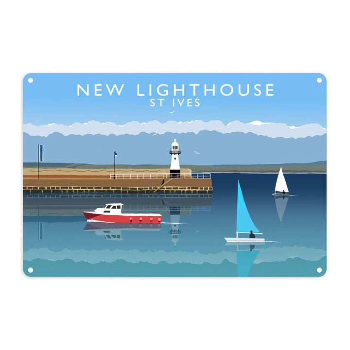 New Lighthouse, St Ives Metal Sign