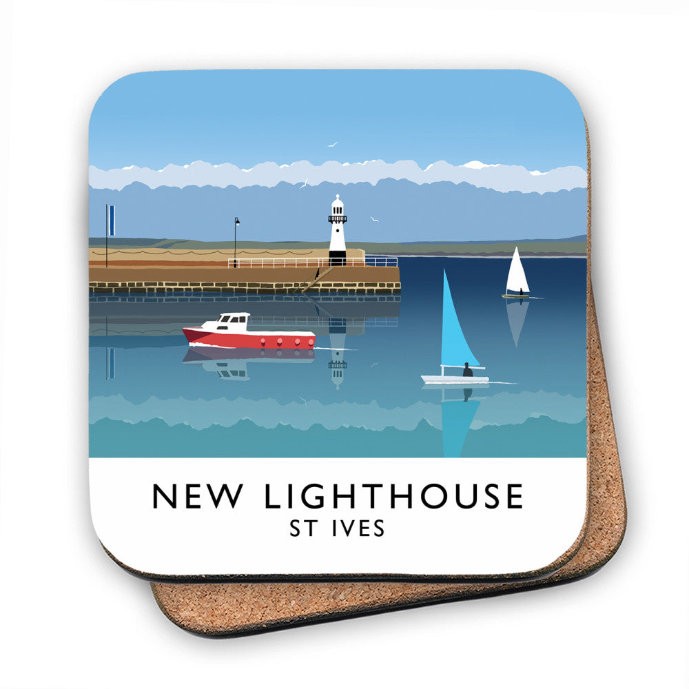 New Lighthouse, St Ives MDF Coaster