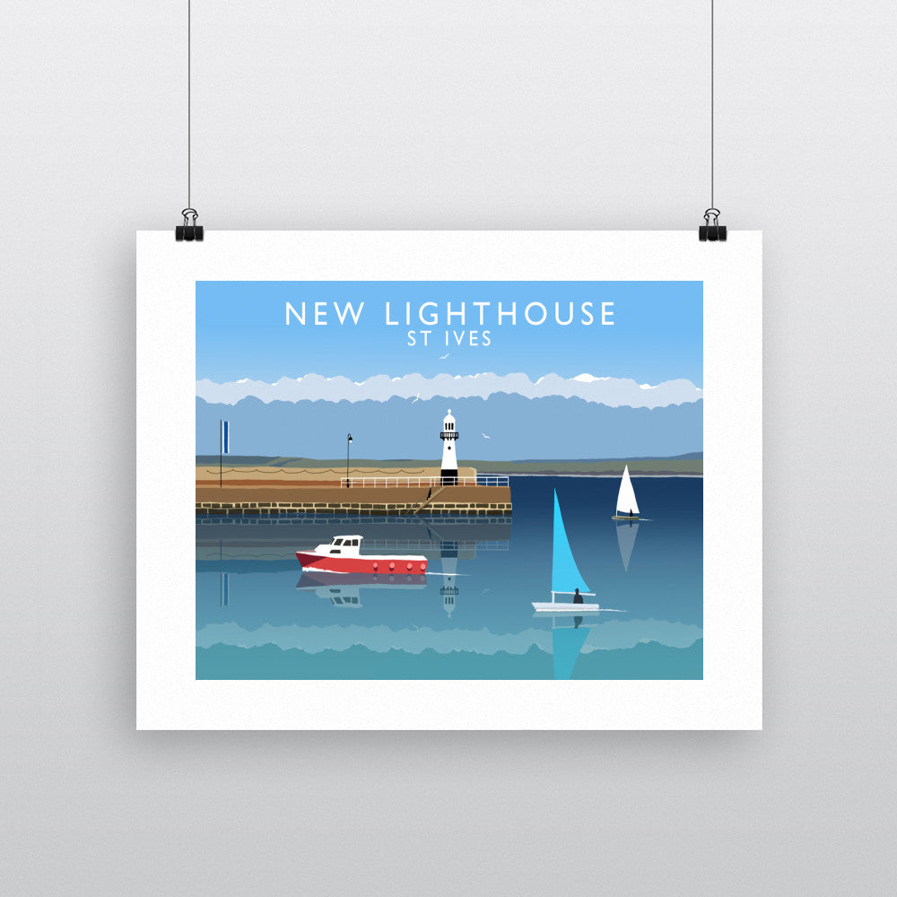 New Lighthouse, St Ives 90x120cm Fine Art Print