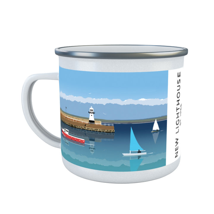 New Lighthouse, St Ives Enamel Mug