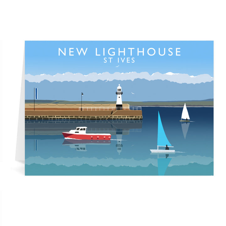 New Lighthouse, St Ives Greeting Card 7x5