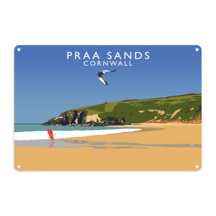 Praa Sands, Cornwall Metal Sign