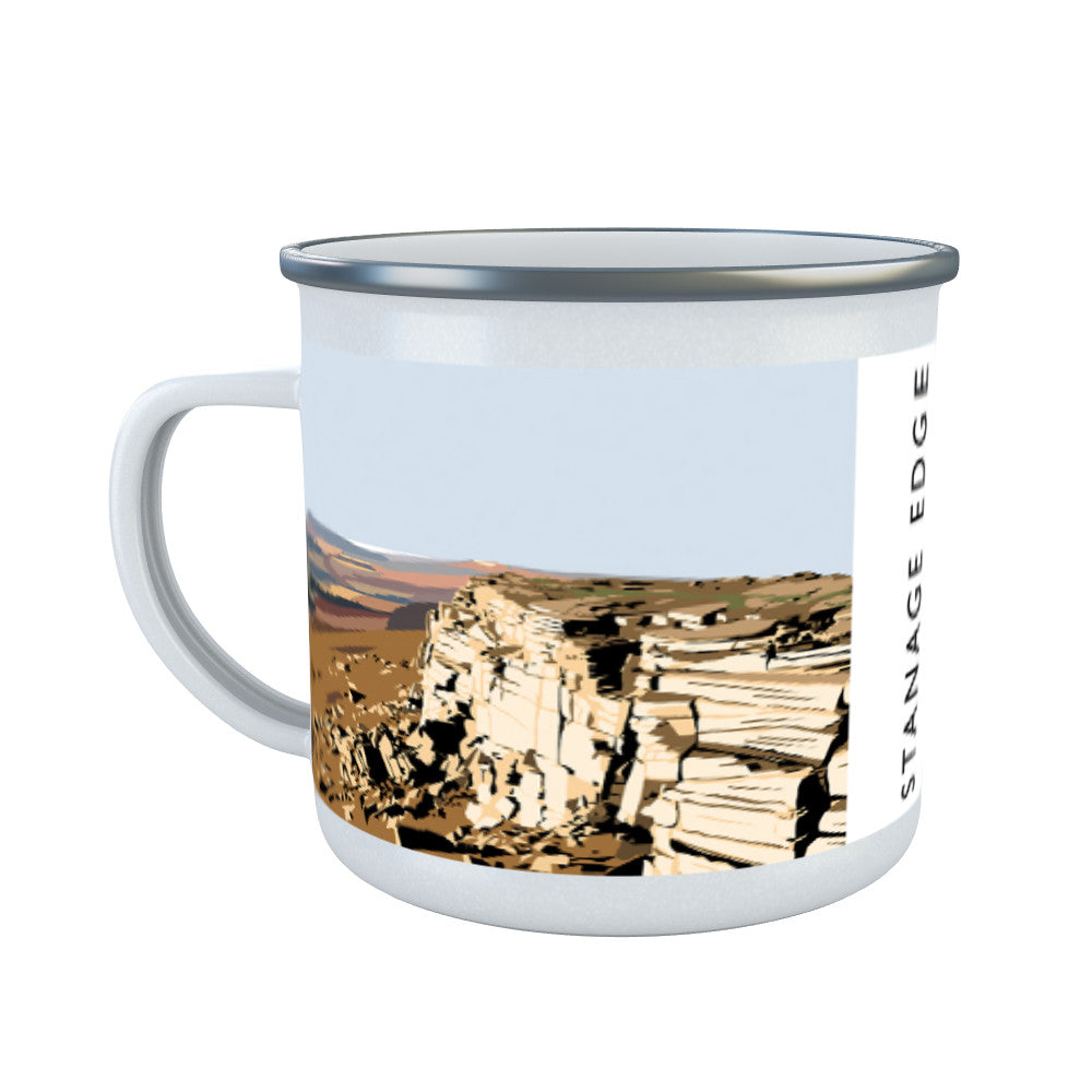 Stannage Edge, Derbyshire Enamel Mug